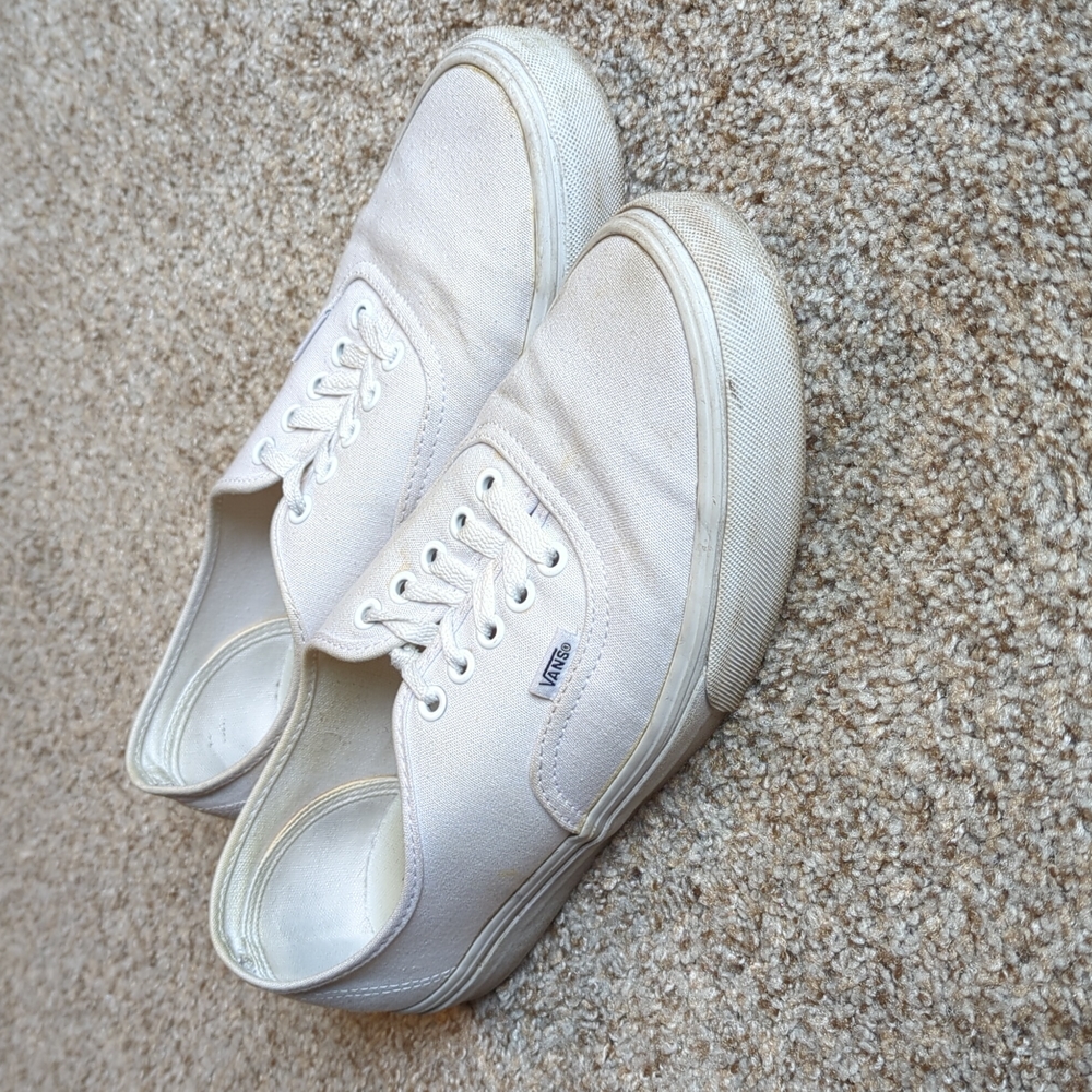 Vans White Canvas Shoes